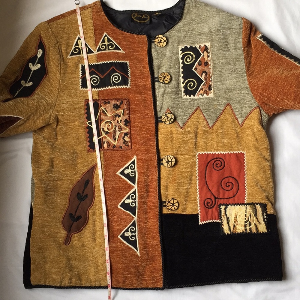 Vintage Embroidered Patchwork Blazer - image 5
